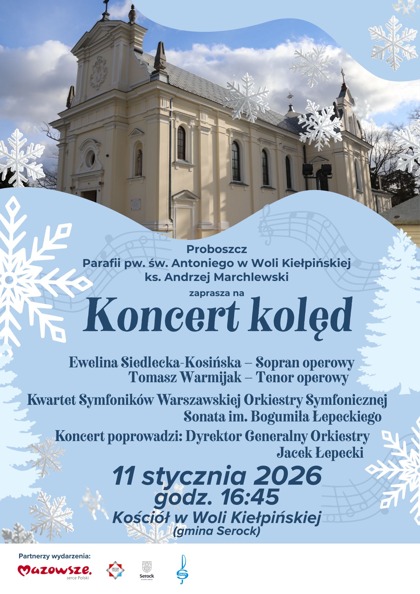 Koncert Kolęd w kościele w Woli Kiełpińskiej