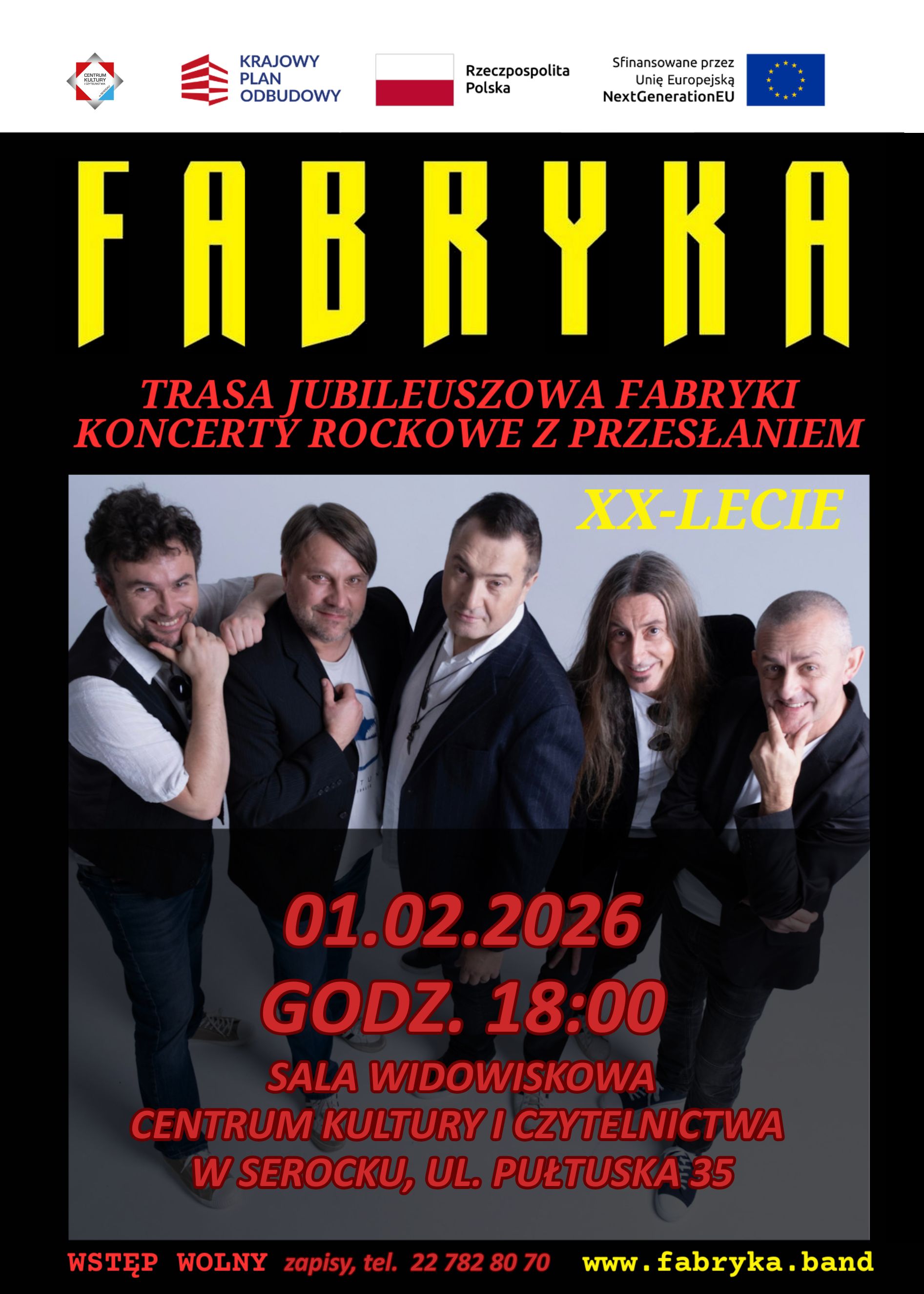 Jubileuszowy Koncert rokowy zepołu Fabryka